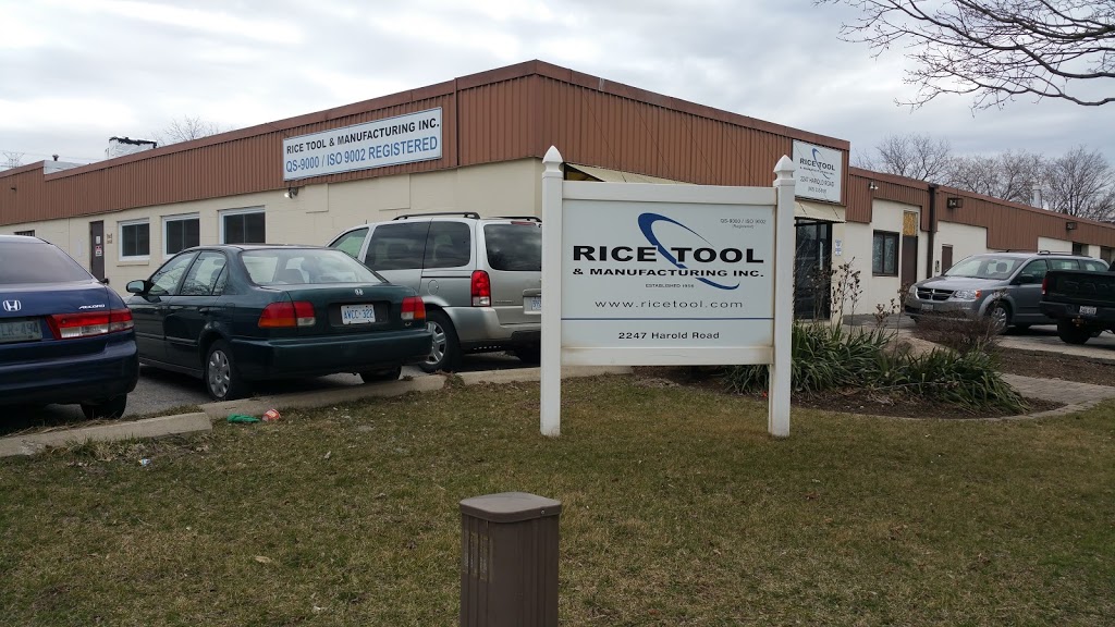 Rice Tool & Manufacturing Inc | 2247 Harold Rd, Burlington, ON L7P 2J7, Canada | Phone: (905) 335-0181