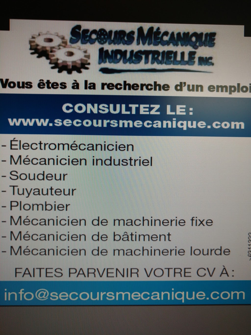 Secours Mécanique Industrielle | 2590 Chemin Bellerive, Carignan, QC J3L 4E9, Canada | Phone: (450) 742-2003