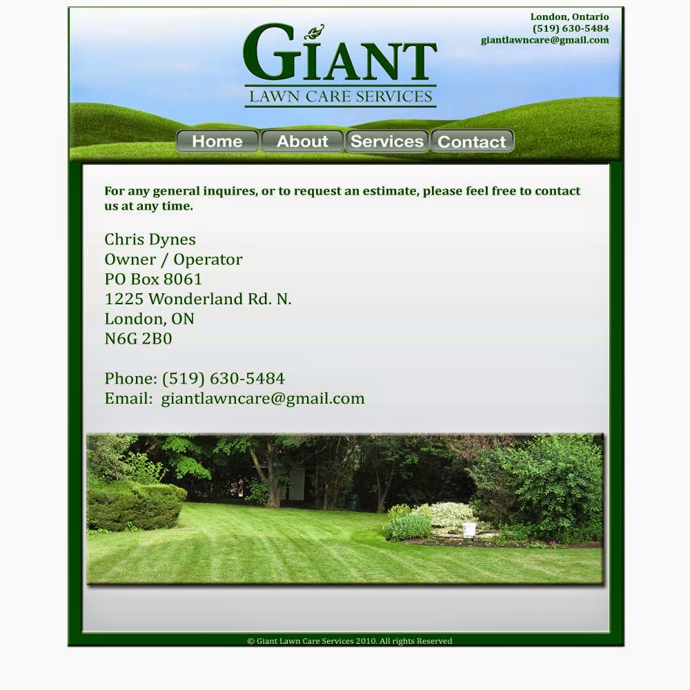 Giant Lawn Care Services | 603 Fanshawe Park Rd W, London, ON N6G 0V5, Canada | Phone: (519) 630-5484