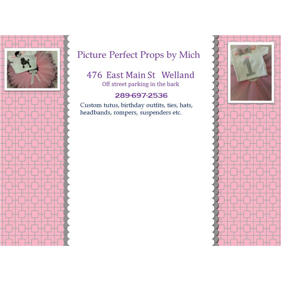 Picture Perfect Props by Mich | 476 E Main St, Welland, ON L3B 3X6, Canada | Phone: (289) 697-2536