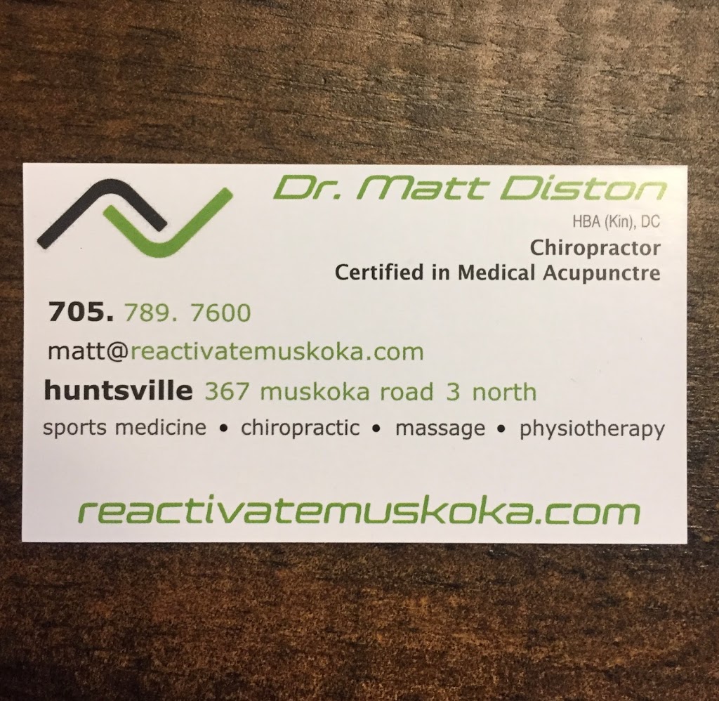 Dr. Matthew Diston | 367 Muskoka Road 3 North, Unit 5, Huntsville, ON P1H 1H6, Canada | Phone: (705) 789-7600