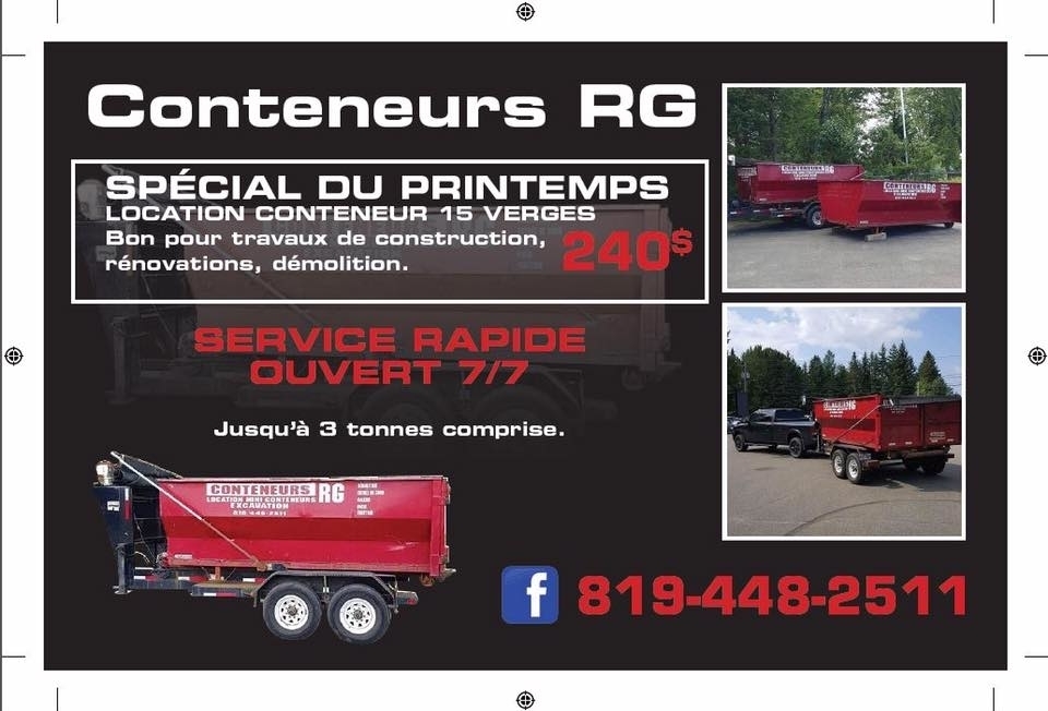 Les Conteneurs RG | 2385 Bd Thibeau, Trois-Rivières, QC G8T 1G1, Canada | Phone: (819) 448-2511