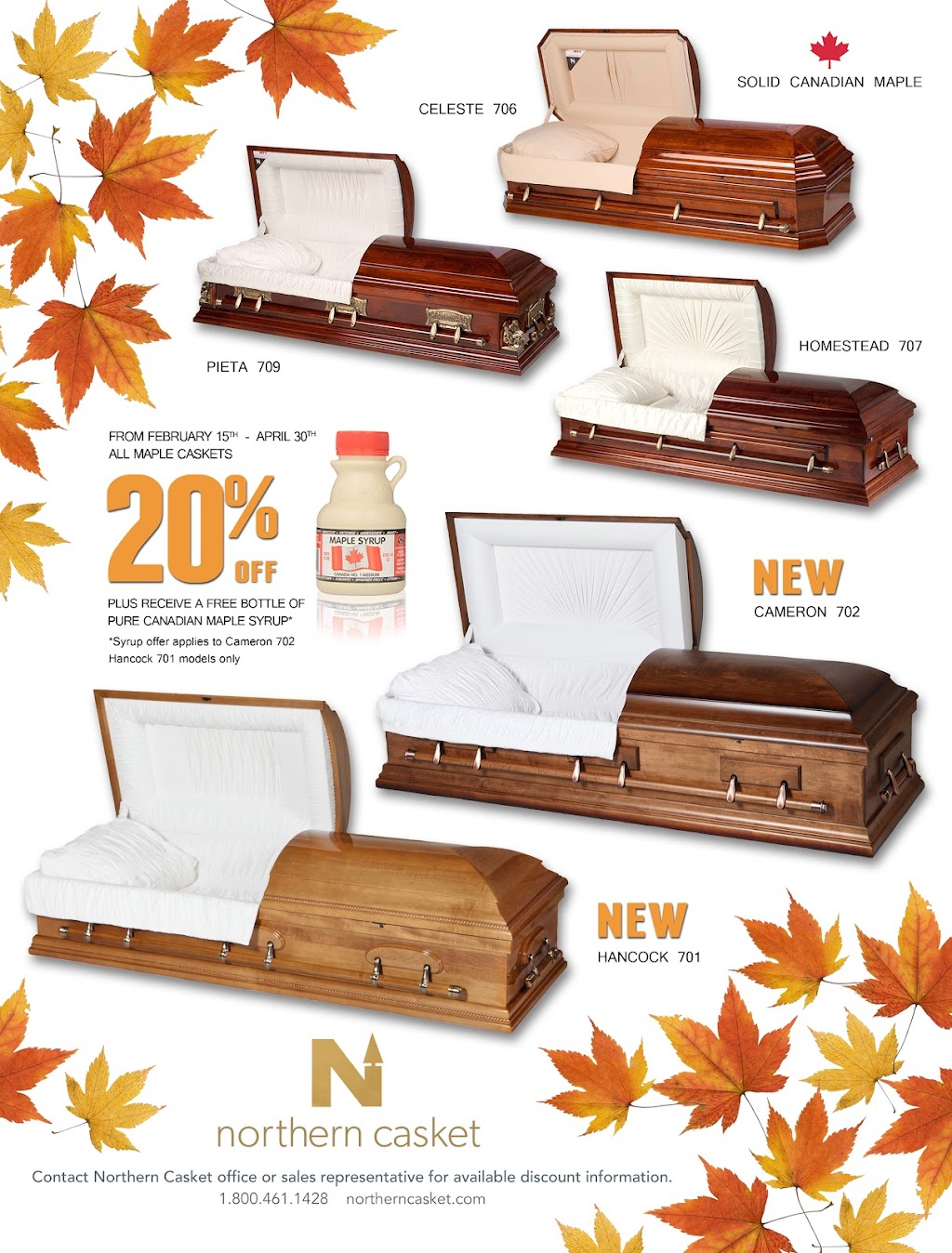 Northern Casket | 165 St Peter St, Lindsay, ON K9V 5A7, Canada | Phone: (705) 324-6164