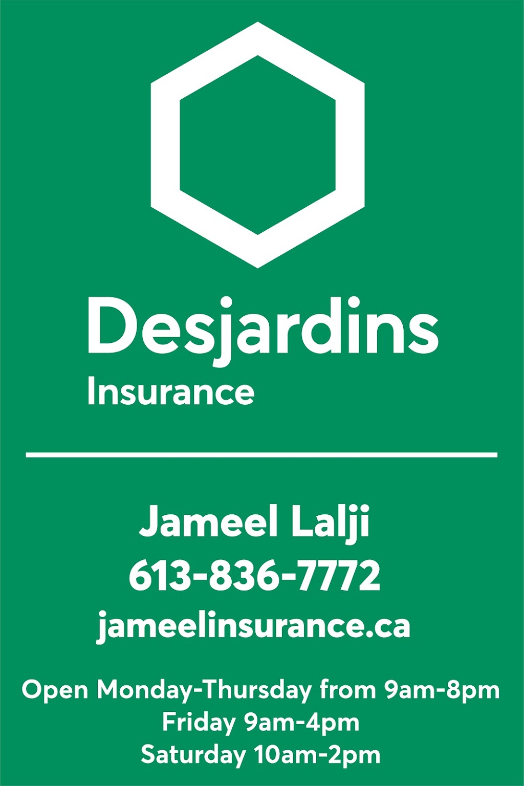 Jameel Lalji Insurance Agency - Stittsville Kanata Carp Richmond | 5923 Hazeldean Rd, Stittsville, ON K2S 1B9, Canada | Phone: (613) 836-7772