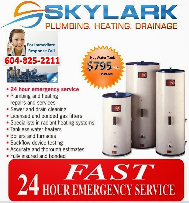 Skylark Plumbing, Heating and Drainage | 8861 138 St, Surrey, BC V3V 5X2, Canada | Phone: (604) 825-2211