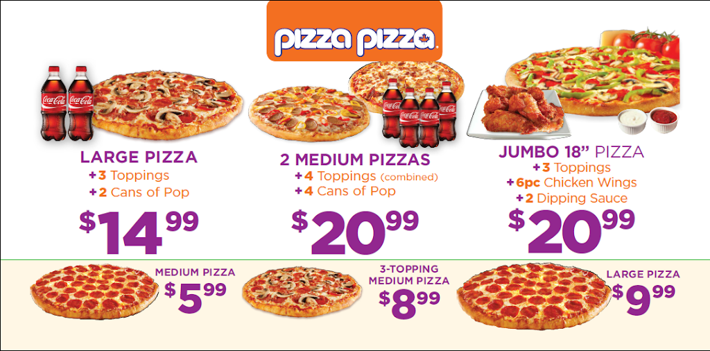 PizzaPizza | 306 Kawartha Lakes County Rd 36, Lindsay, ON K9V 4R4, Canada | Phone: (705) 324-7786