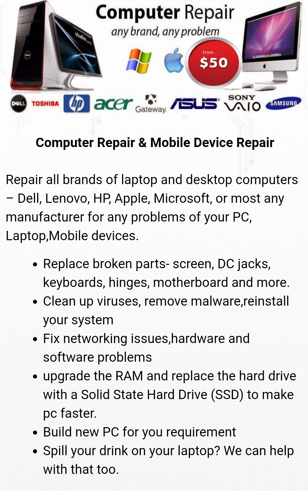 JasonTEK Computer Repair Montreal& IT Services&Mobile repair | 7715 Rue Tyrol, Brossard, QC J4W 1P1, Canada | Phone: (514) 550-4444