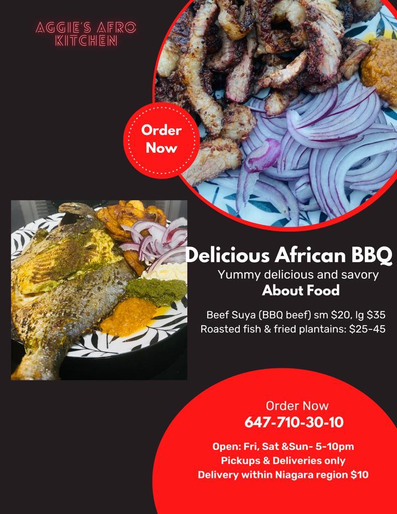 Aggie’s Afro Kitchen | 242 Lakeport Rd, St. Catharines, ON L2N 6V2, Canada | Phone: (647) 710-3010