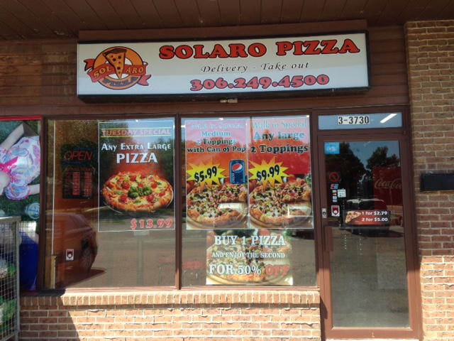 Solaro Pizza | 3730 Diefenbaker Dr, Saskatoon, SK S7L 6R9, Canada | Phone: (306) 249-4500