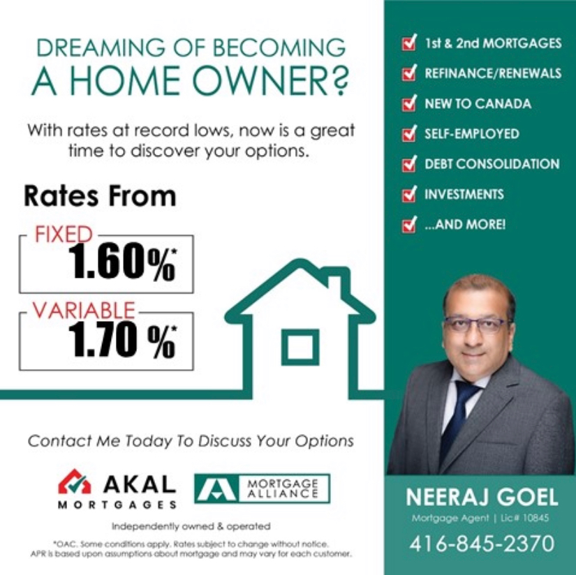 Neeraj Goel-Agent Akal Mortgages Brampton | 1 Deancrest Rd, Brampton, ON L7A 0W1, Canada | Phone: (416) 845-2370