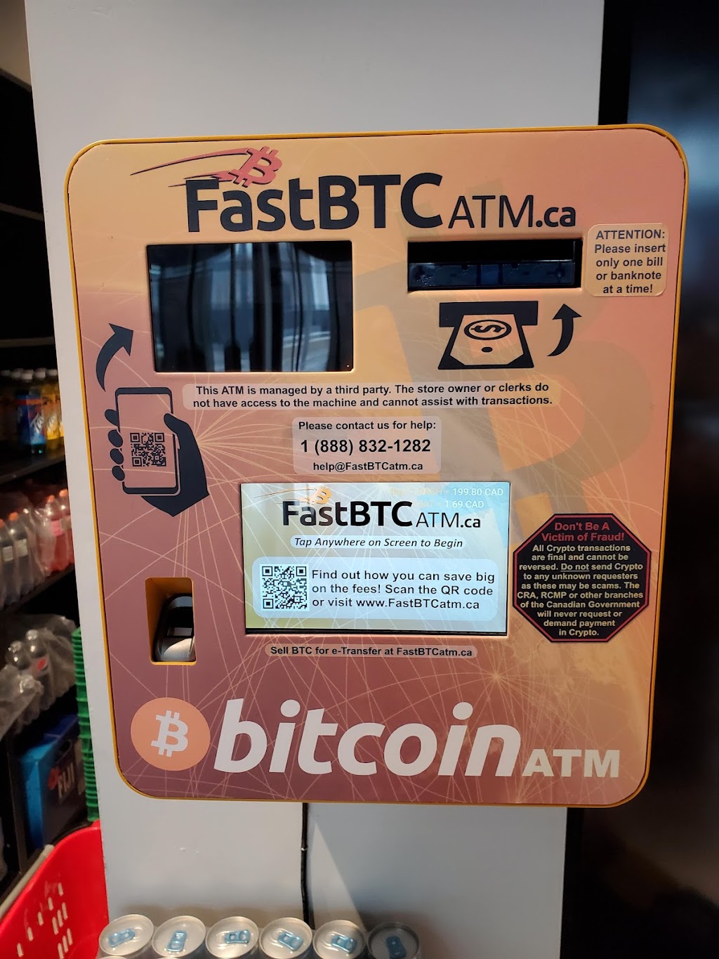 FastBTC Bitcoin ATM - Lakeview Market | 366 Winston Rd, Grimsby, ON L3M 0H2, Canada | Phone: (888) 832-1282