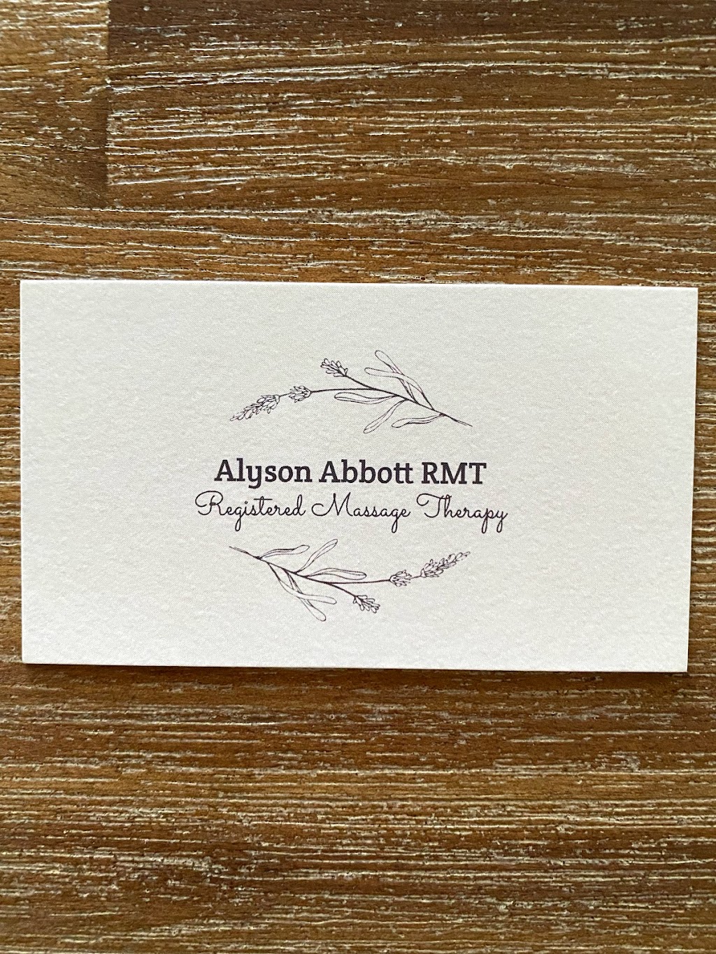 Alyson Abbott RMT | 58 Nutting Crescent, Manotick, ON K4M 0C3, Canada | Phone: (613) 880-1735