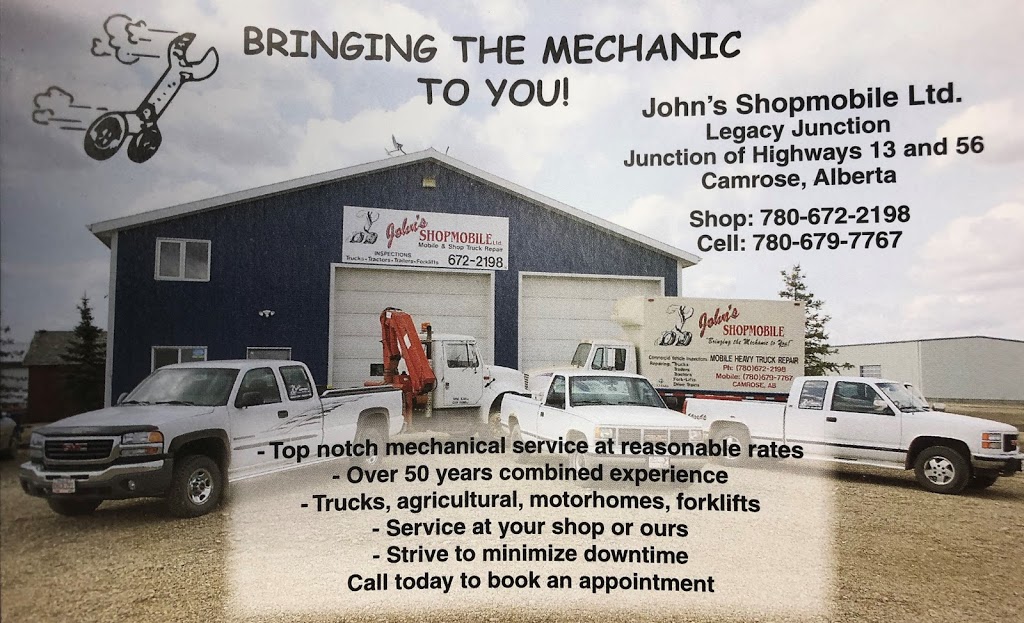 Johns Shopmobile | Hwy 13 and, AB-56, Camrose, AB T4V 1X3, Canada | Phone: (780) 672-2198