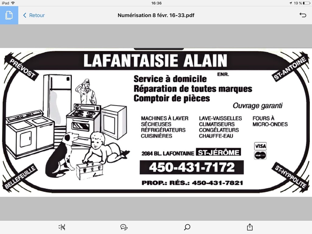 Lafantaisie Alain Enr | 141 Rue Josée, Saint-Jérôme, QC J7Y 4S4, Canada | Phone: (450) 431-7172