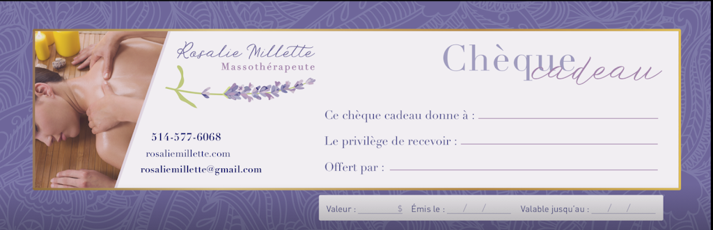 Rosalie Millette Massothérapeute | 564 Rue Bety, Sainte-Sophie, QC J5J 2E5, Canada | Phone: (514) 577-6068