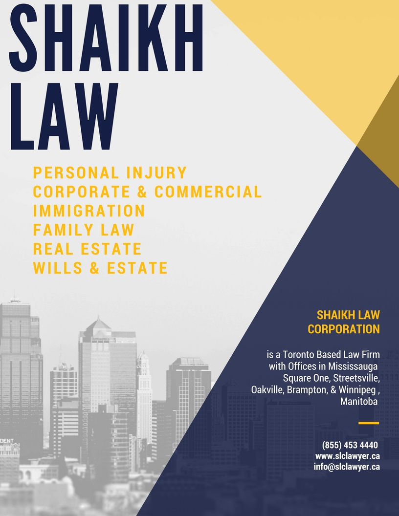 Shaikh Law Firm - Head Office (Derry & Hurontario) | 218 Export Blvd Unit 105, Mississauga, ON L5S 0A7, Canada | Phone: (905) 795-7757