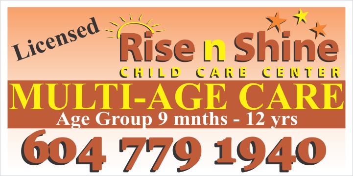 Rise n Shine childcare center # 3 | 17460 61a Ave, Surrey, BC V3S 5K2, Canada | Phone: (604) 779-1940