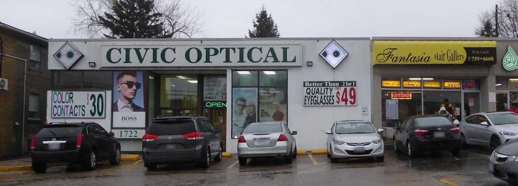 Civic Optical | 1722 Lawrence Ave E, Scarborough, ON M1R 2Y1, Canada | Phone: (416) 750-2044