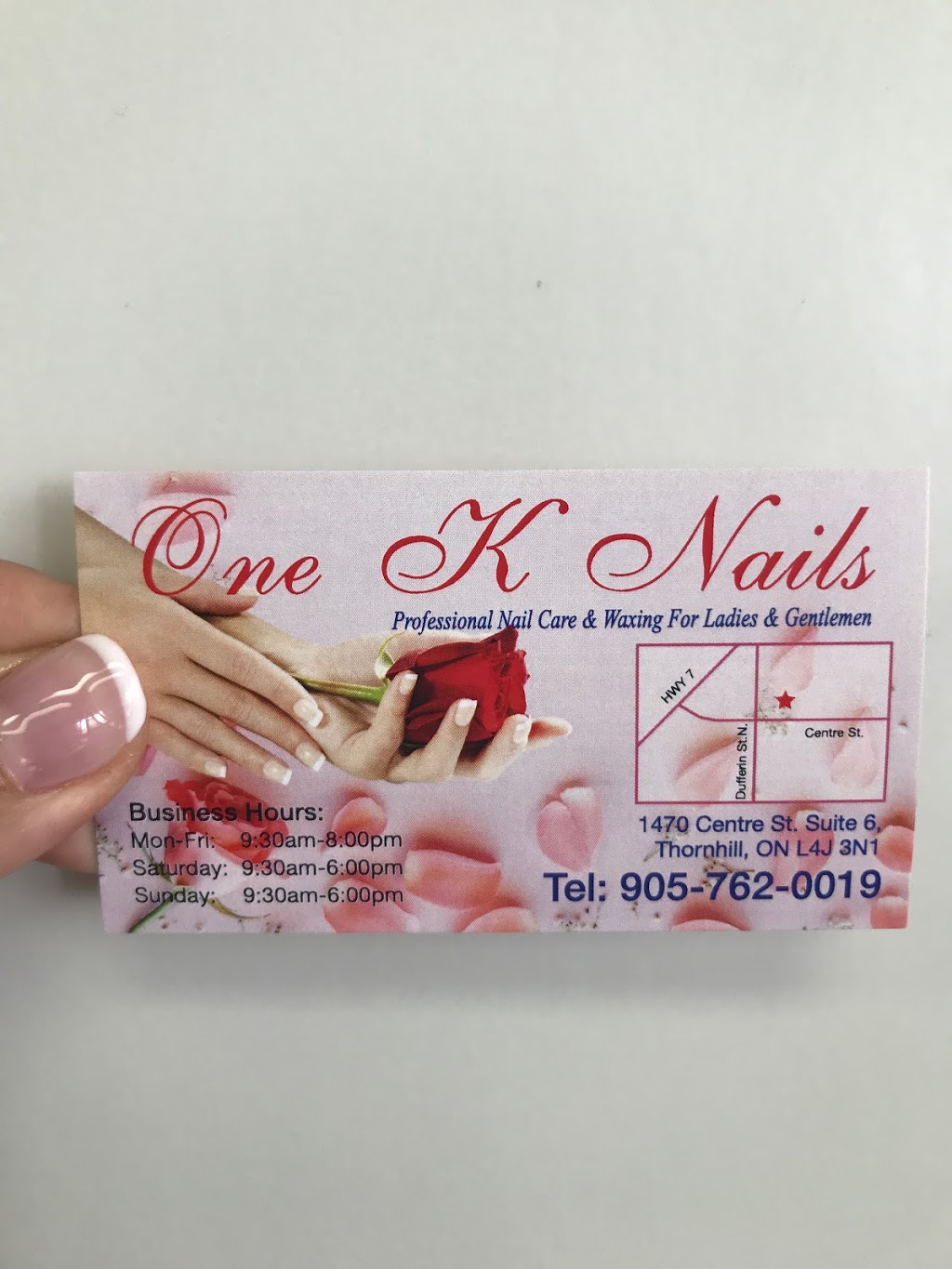One K Nails | 1470 Centre St Unit 6, Thornhill, ON L4J 3N1, Canada | Phone: (905) 762-0019