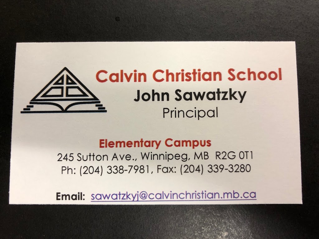Calvin Christian School - Elementary Campus | 245 Sutton Ave, Winnipeg, MB R2G 0T1, Canada | Phone: (204) 338-7981