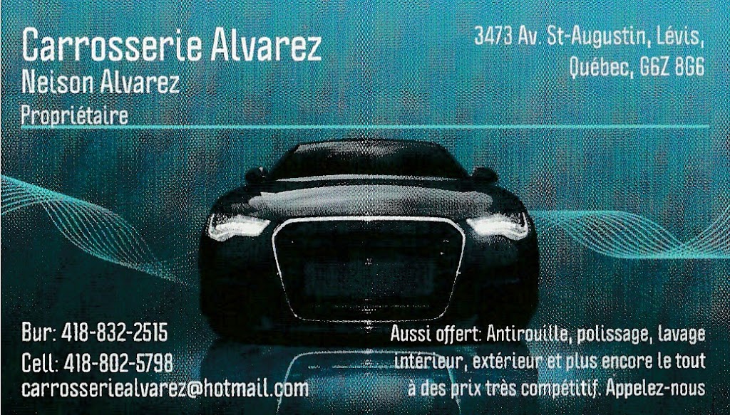 Carrosserie Alvarez | 3473 Avenue Saint-Augustin, Lévis, QC G6Z 8G6, Canada | Phone: (418) 832-2515