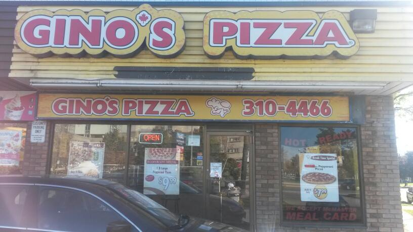 Ginos Pizza | 1309 Main St W, Hamilton, ON L8S 1C5, Canada | Phone: (905) 525-4444