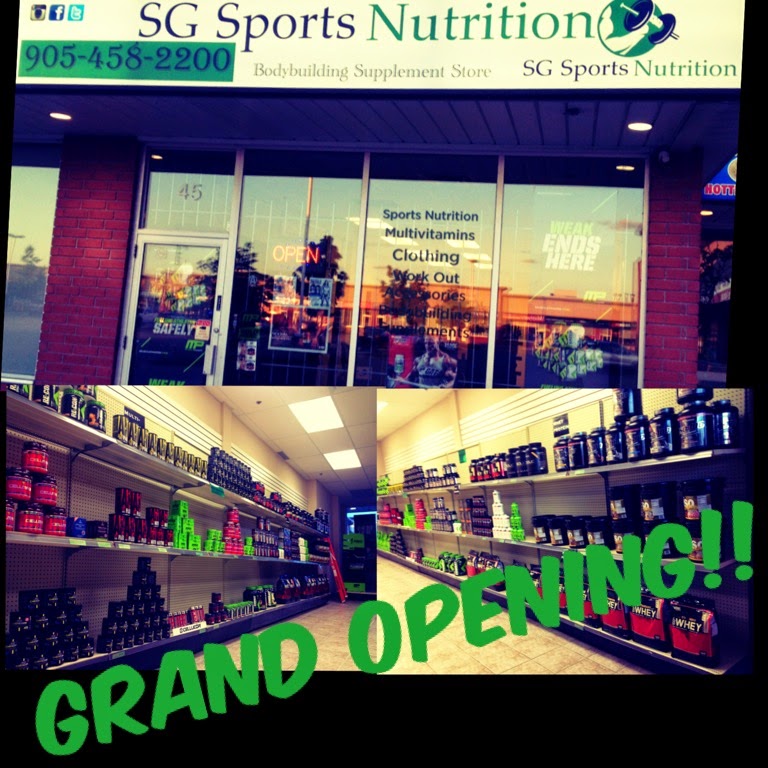 SG Sports Nutrition | 490 Chrysler Dr, Brampton, ON L6S 2M3, Canada | Phone: (905) 458-2200