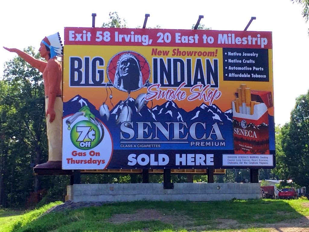 Big Indian Smoke Shop | 597 Milestrip Rd, Irving, NY 14081, USA | Phone: (716) 934-0370