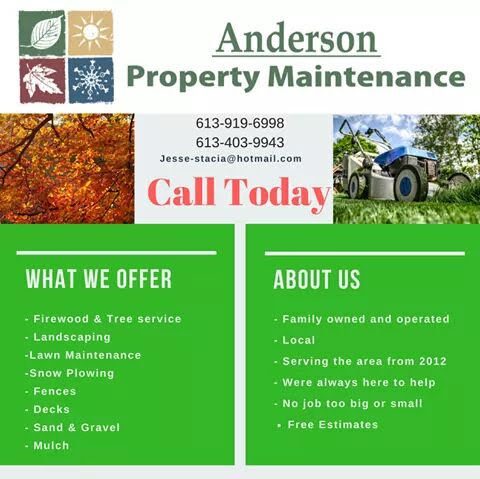 Anderson Property Maintenance | Tyendinaga Mohawk Territory, Tyendinaga, ON K0K 1X0, Canada | Phone: (613) 919-6998