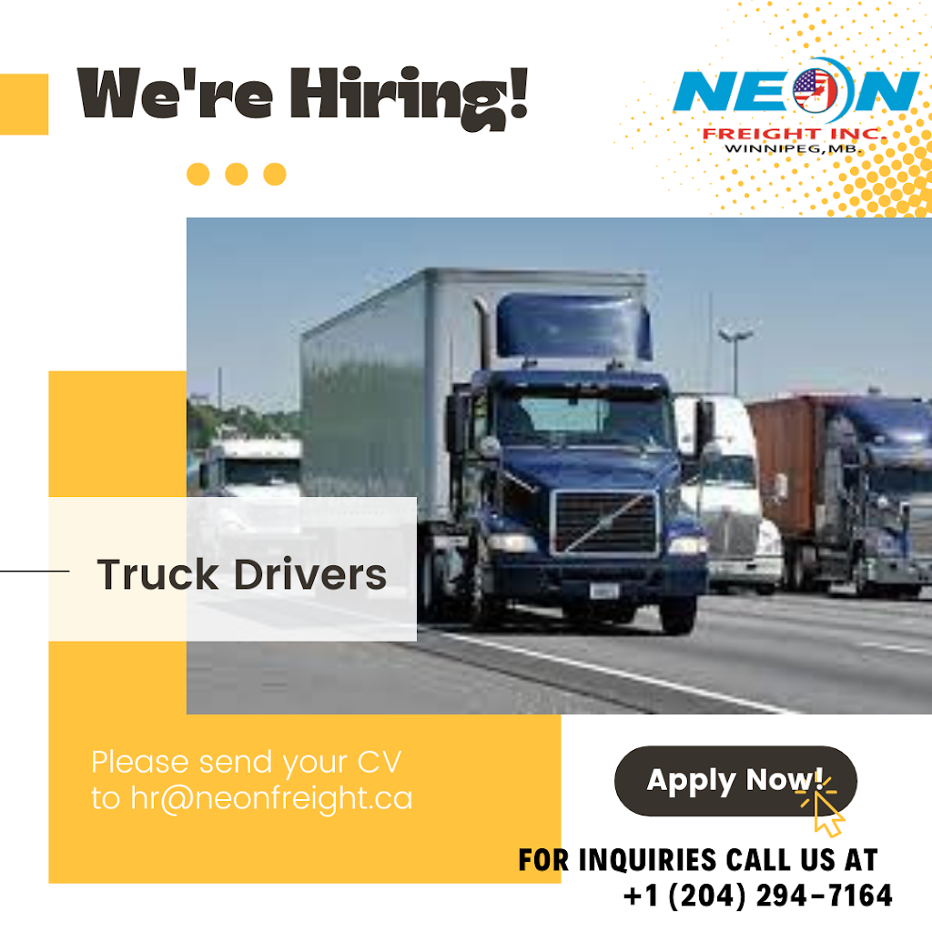 NEON Freight Inc - Freight Forwarding Company in Winnipeg CA | 415 Lucas Ave, Rosser, MB R0H 1E0, Canada | Phone: (204) 955-5434