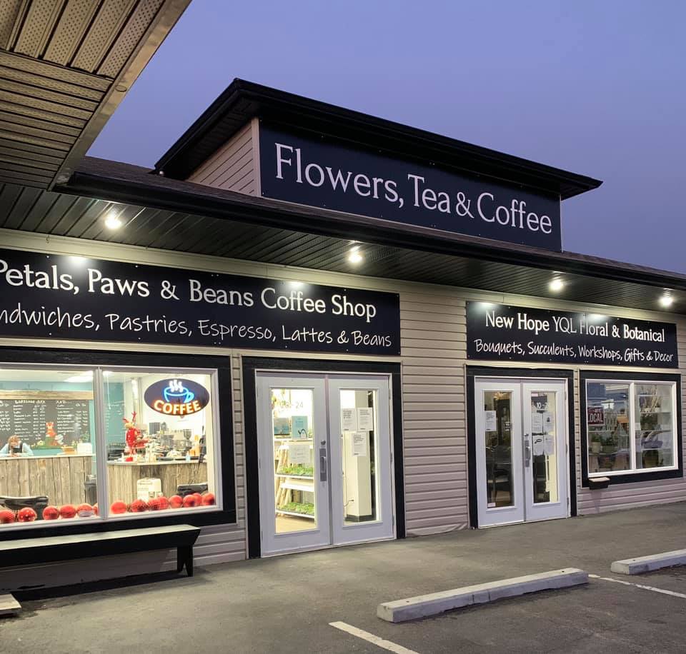 Petals Paws and Beans | 24 Mt Burke Blvd W #20, Lethbridge, AB T1K 7X9, Canada | Phone: (587) 425-0545