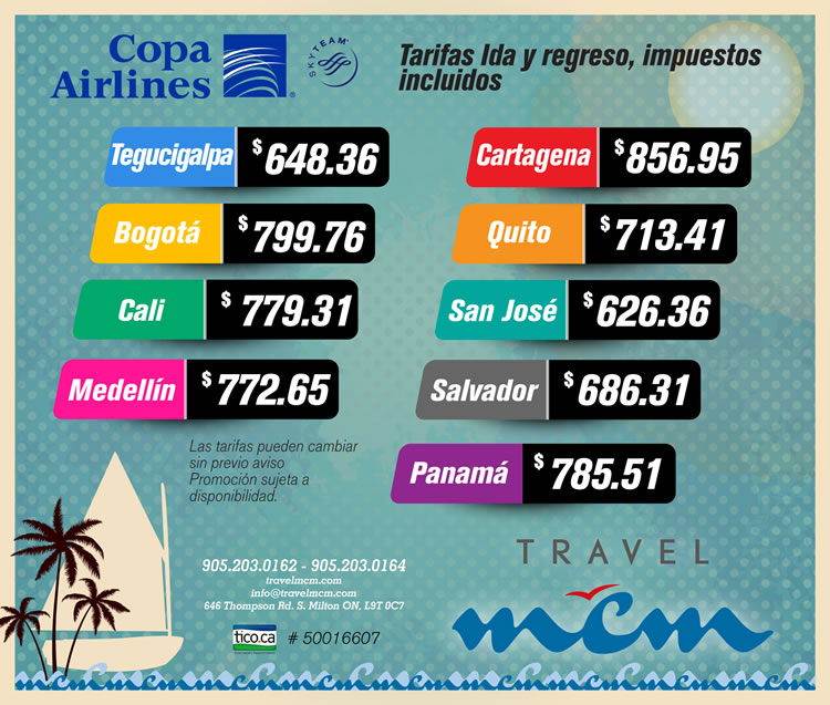 Travel MCM | 646 Thompson Rd S, Milton, ON L9T 0C7, Canada | Phone: (905) 203-0162