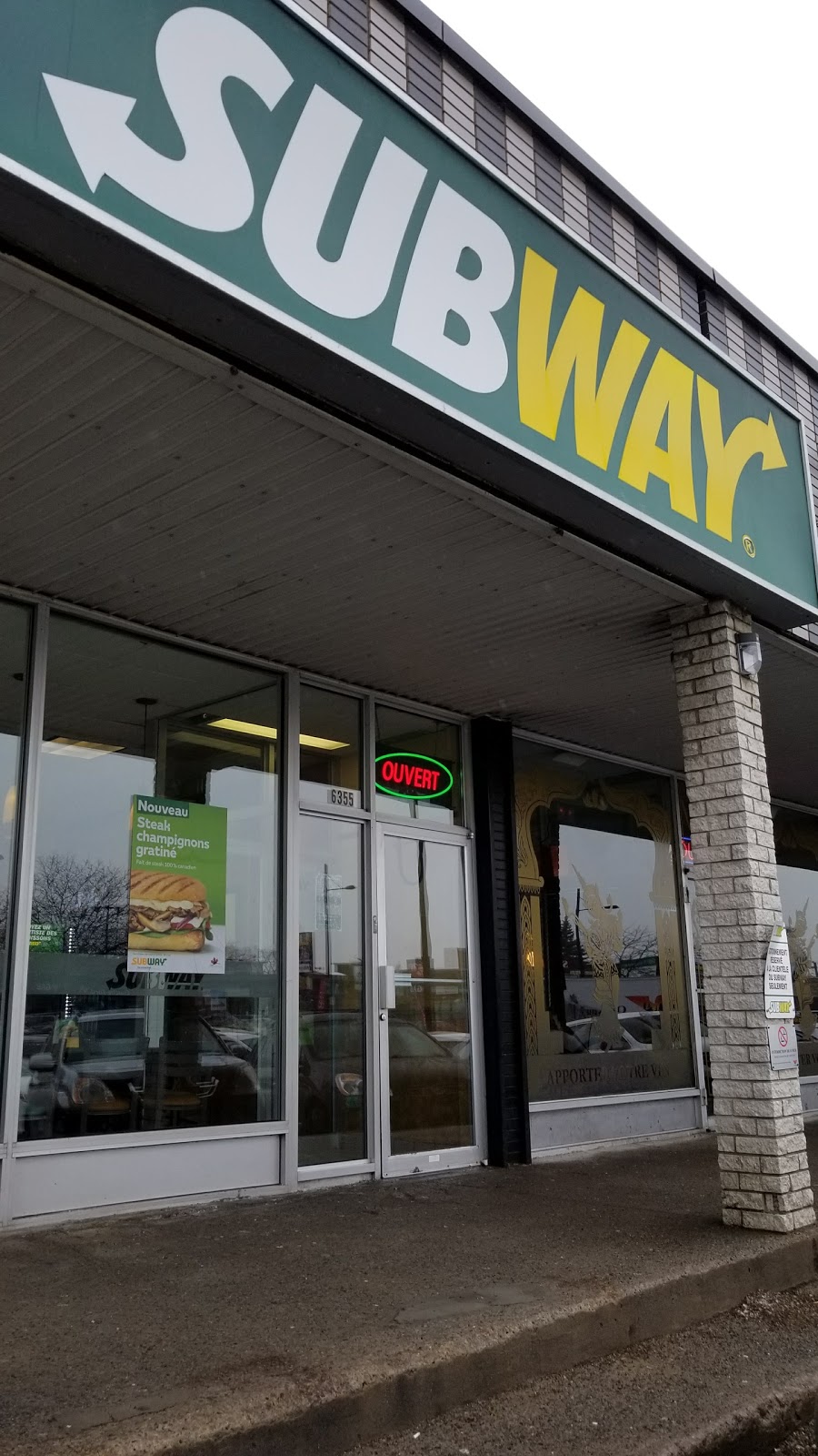 Subway | 6355 Rue Sherbrooke E, Montréal, QC H1N 1C4, Canada | Phone: (514) 254-7811