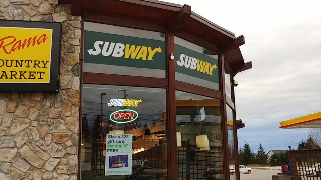 Subway | 5882 Rama Road Rama Country Market Cafe, Rama, ON L3V 6H6, Canada | Phone: (705) 327-1401