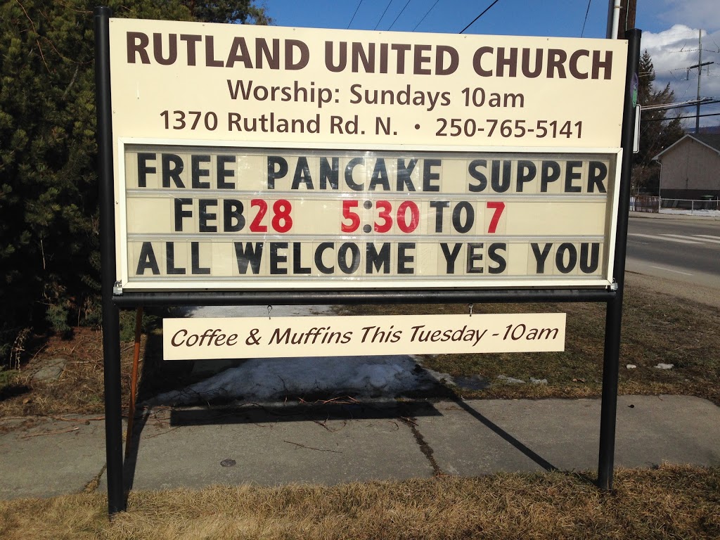 Rutland United Church | 1370 Rutland Rd N, Kelowna, BC V1X 4Z3, Canada | Phone: (250) 765-5141