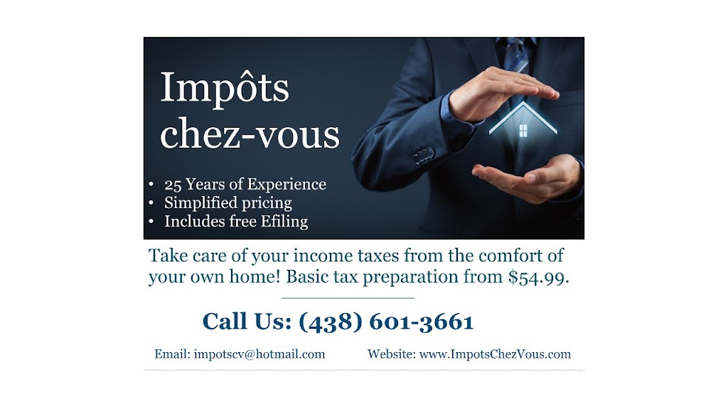 Impôts chez-vous | 247 Av. Saint-Louis, Pointe-Claire, QC H9R 5L6, Canada | Phone: (514) 686-2211