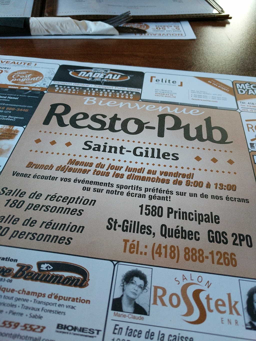 Restaurant Pub Chez Nad Inc | 1580 Rue Principale, Saint-Gilles, QC G0S 2P0, Canada | Phone: (418) 888-1266