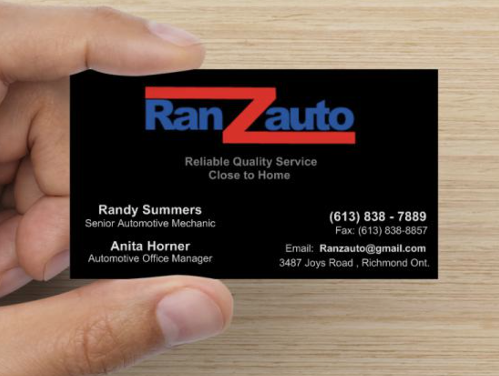 Ranzauto Inc. | 3487 Joys Rd, Richmond, ON K0A 2Z0, Canada | Phone: (613) 838-7889