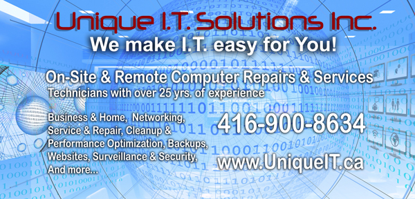 Unique IT Solutions Inc. | 21 Game Creek Crescent, Brampton, ON L7A 0J2, Canada | Phone: (416) 900-8634