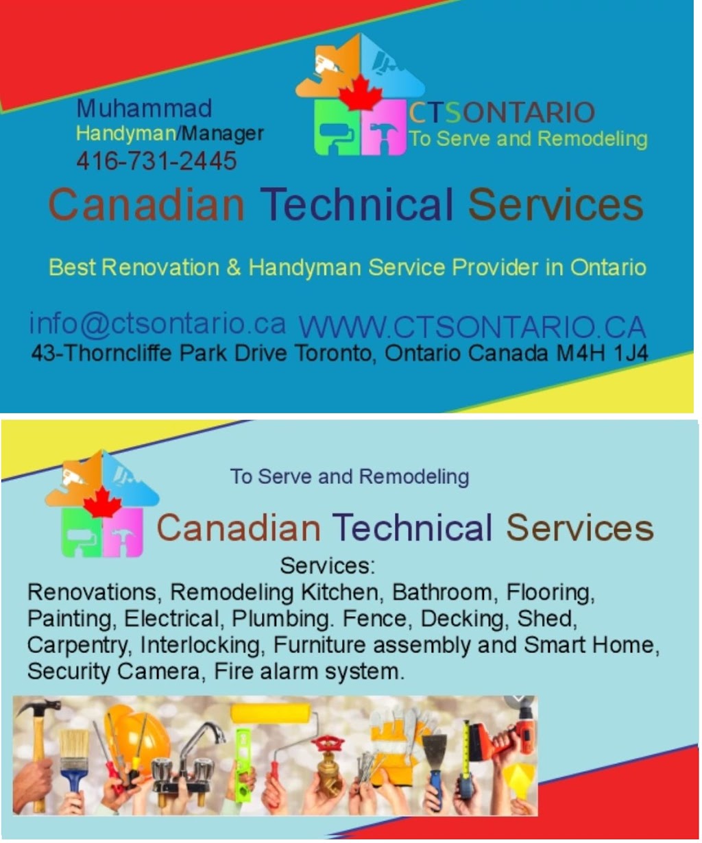 Canadian Technical Services | 65 Thorncliffe Park Dr, Toronto, ON M4H 1L2, Canada | Phone: (416) 731-2445