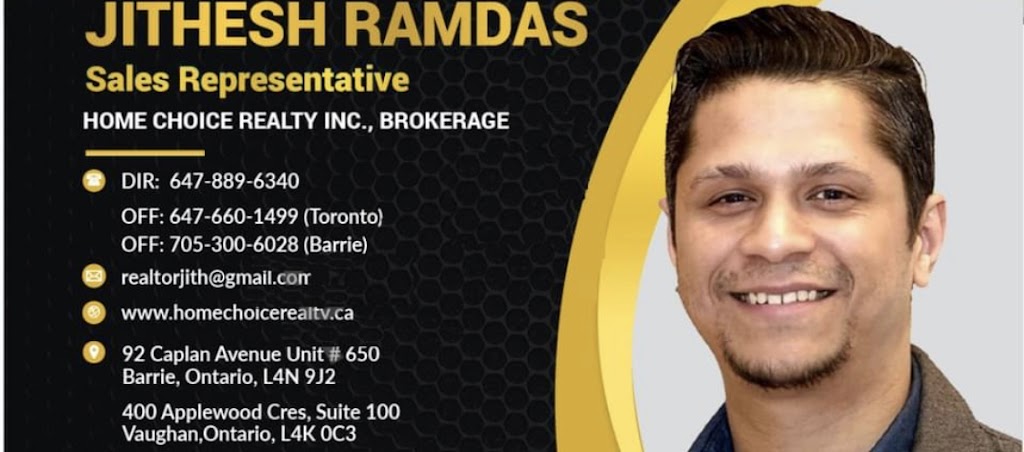 RealtorJith - Jithesh Ramdas | 63 Eden Park Dr, Brampton, ON L6T 3A5, Canada | Phone: (647) 889-6340