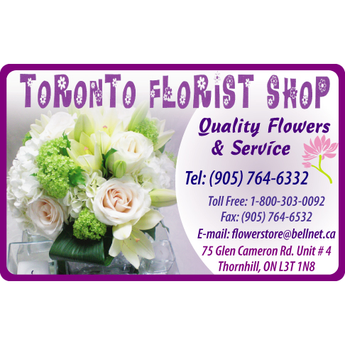 Toronto Florist Shop The Inc | 75 Glen Cameron Rd #4, Thornhill, ON L3T 1N8, Canada | Phone: (905) 764-6332