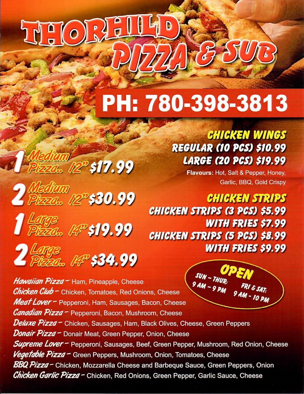 Domo Pizza & Sub | 802 2 St, Thorhild, AB T0A 3J0, Canada | Phone: (780) 398-3813