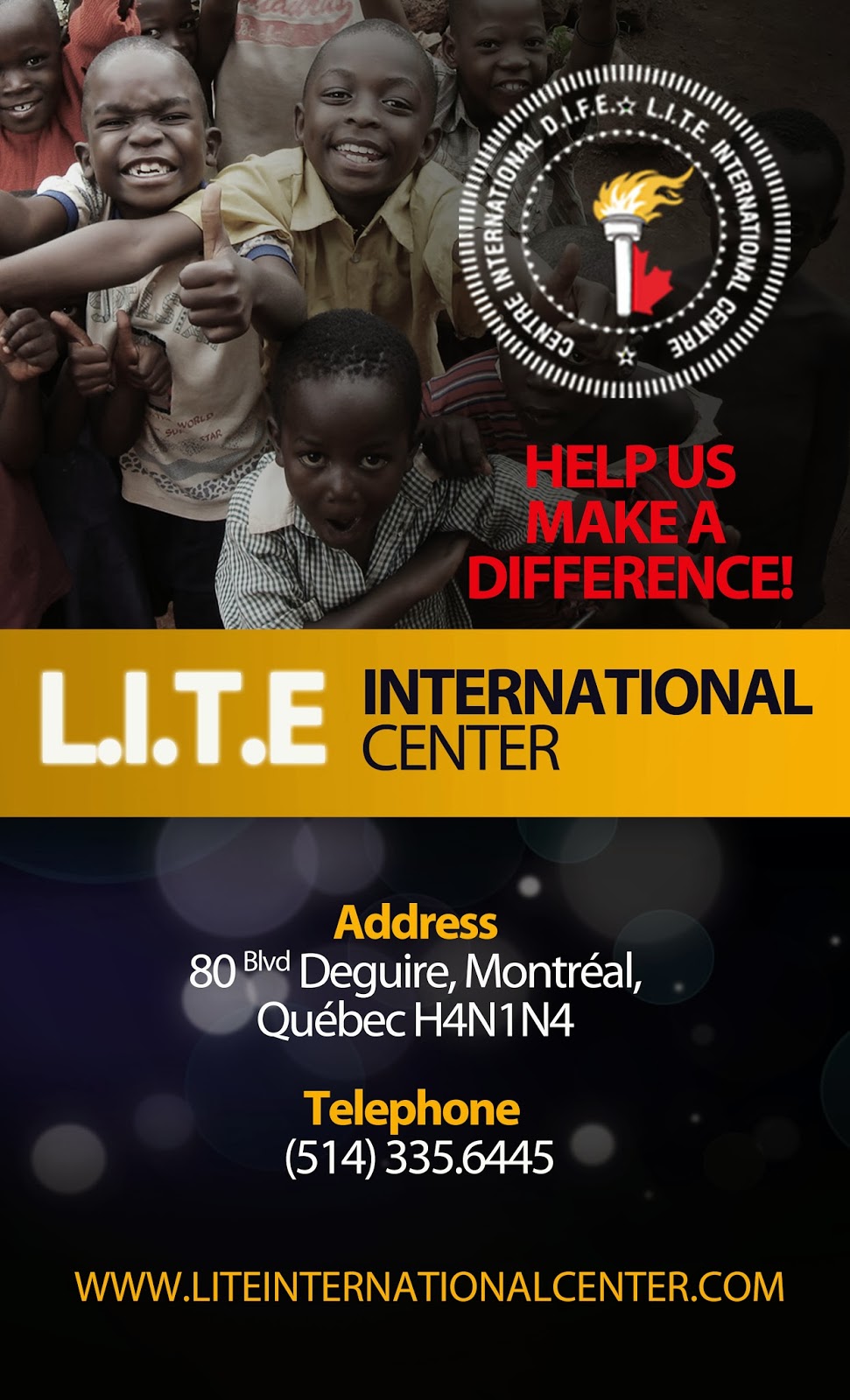 L.I.T.E INTERNATIONAL CENTRE/INTERNATIONAL CENTRE D.I.F.E | 80 Bd Deguire, Saint-Laurent, QC H4N 1N4, Canada | Phone: (438) 934-6445