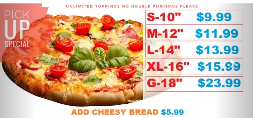 Canadian Pizza Unlimited & Fritou | 147-1829 Ranchlands Blvd NW, Calgary, AB T3G 2A7, Canada | Phone: (403) 239-2528