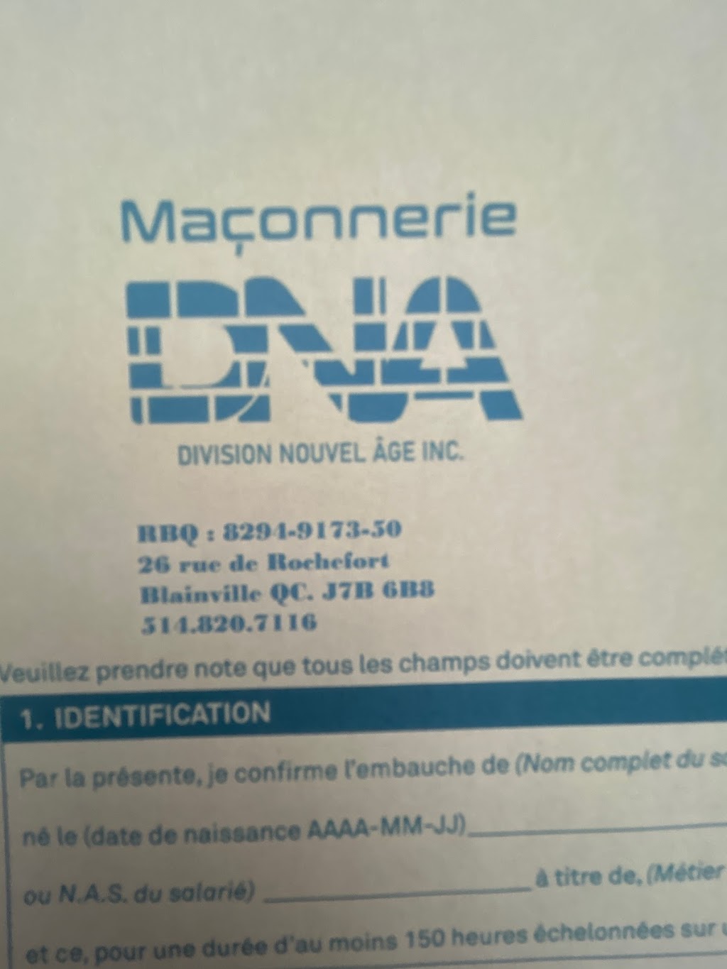 Maçonnerie DNA inc | 26 Rue de Rochefort, Blainville, QC J7B 6B8, Canada | Phone: (514) 820-7116