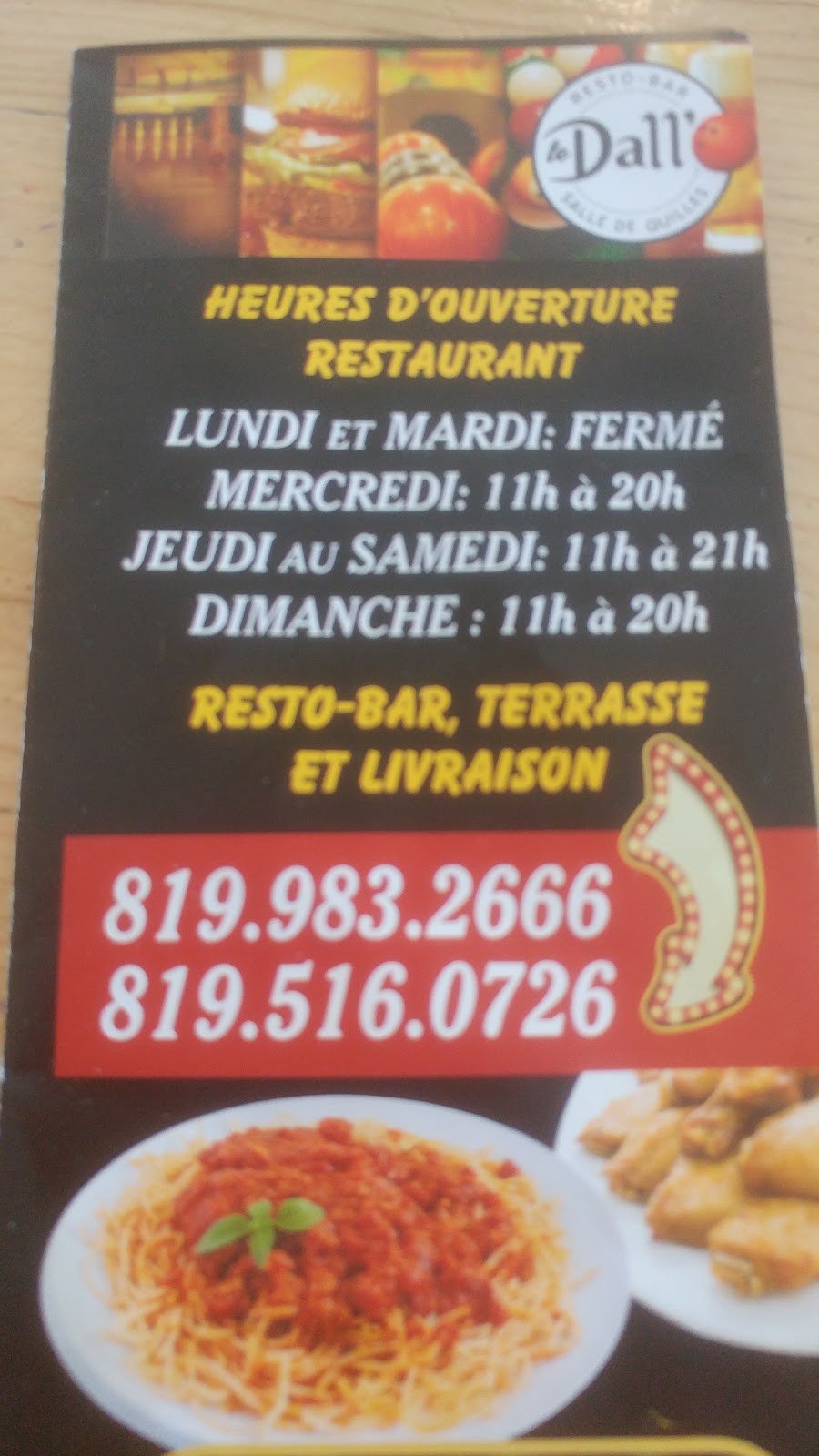 resto-bar Dallo | st-, 360 Rang Sainte Julie E, Saint-André-Avellin, QC J0V 1W0, Canada | Phone: (819) 983-2666