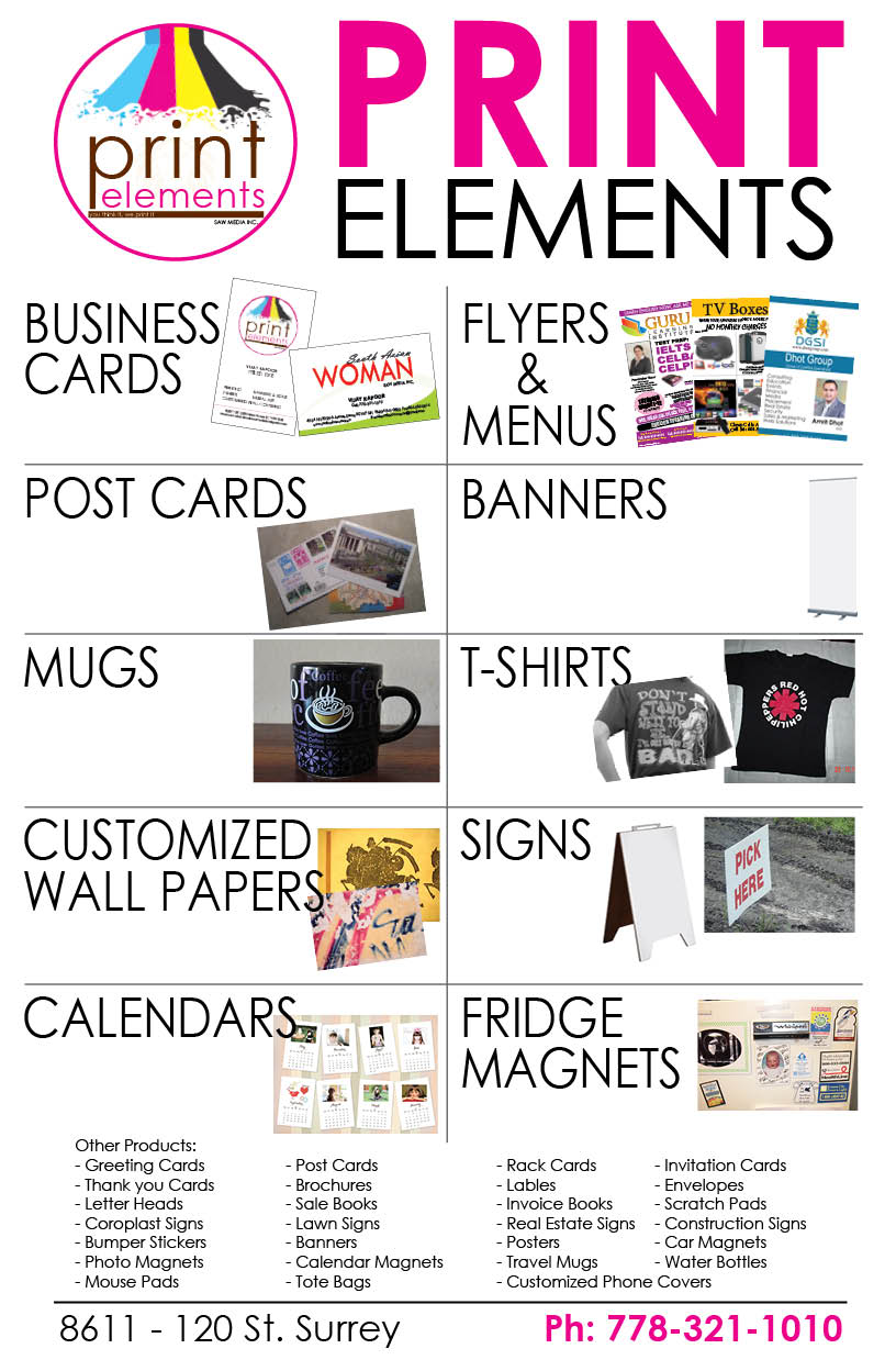 Print Elements Saw Media Inc | 8611 120 St, Delta, BC V4C 6R4, Canada | Phone: (604) 541-0560