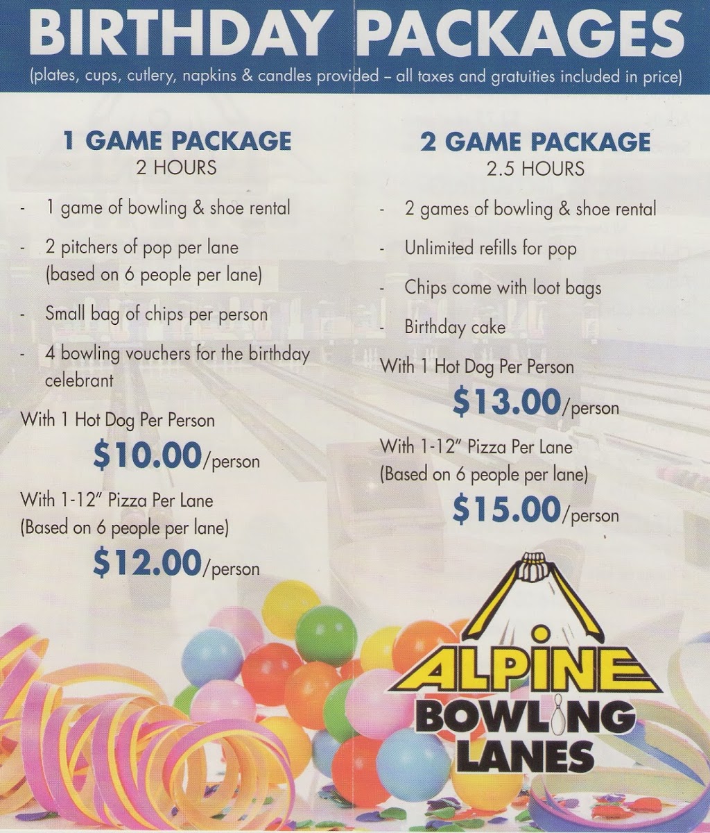 Alpine Bowling Lanes | 20 Alpine Ave, Saint Vital, MB R2M 0Y5, Canada | Phone: (204) 255-6100