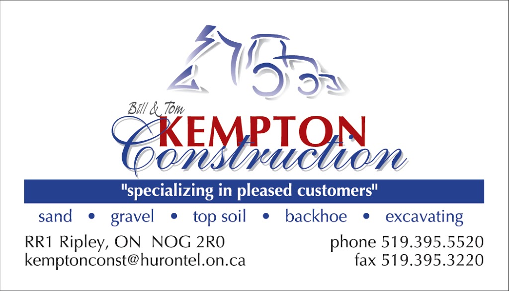 Bill & Tom Kempton Constr Ltd | 2966 Amberley Rd, Ripley, ON N0G 2R0, Canada | Phone: (519) 395-5520